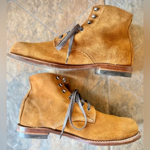 Wolverine 1000 Mile Boots Men’s 10.5D Brown Suede Lace Up USA Made - Picture 5 of 13